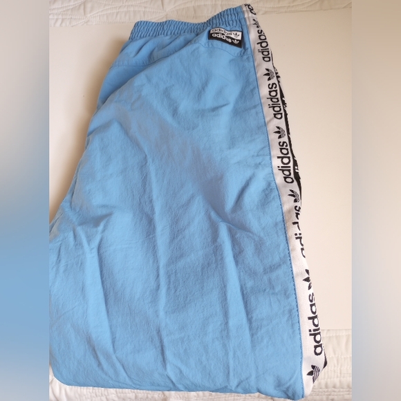 Adidas Originals Carolina Sky Blue Track Pants with Logo Tape. - Picture 6 of 7